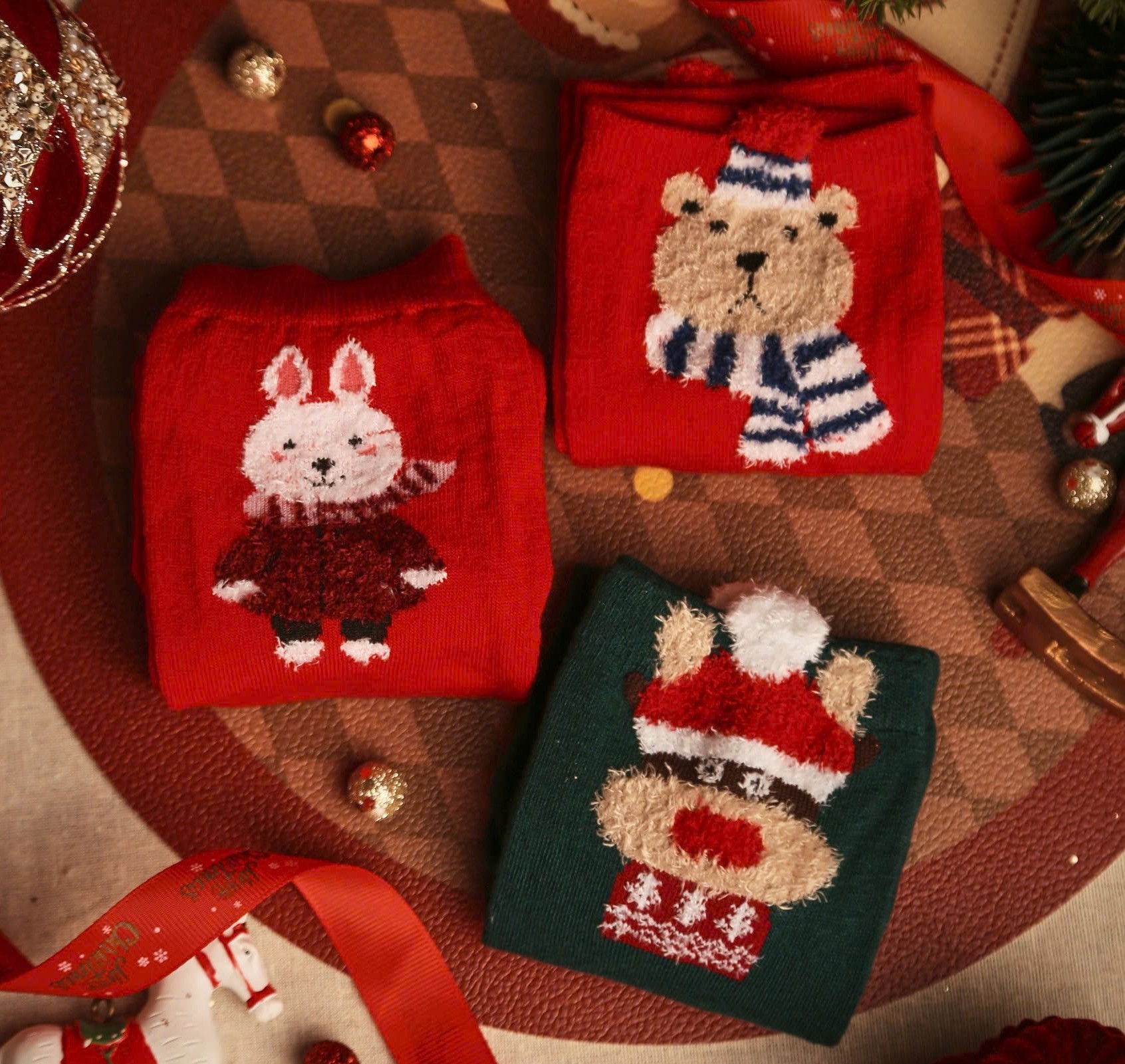 Tất Vớ Cao Cổ Chủ Đề Giáng Sinh