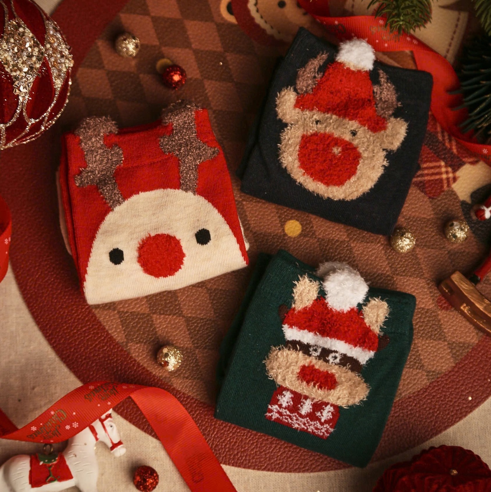 Tất Vớ Cao Cổ Chủ Đề Giáng Sinh