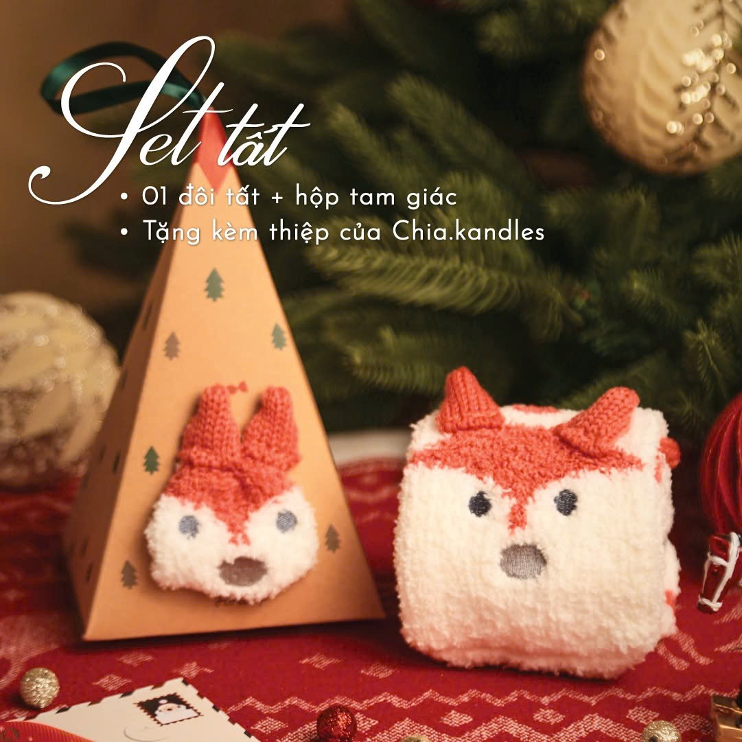11 Mẫu Tất Giáng Sinh Kèm Hộp Tam Giác