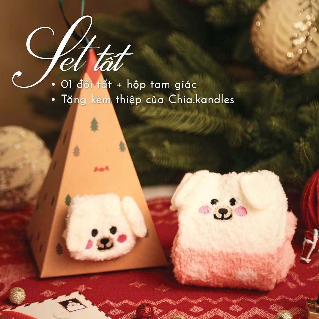 11 Mẫu Tất Giáng Sinh Kèm Hộp Tam Giác