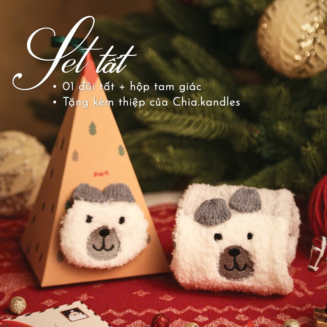 11 Mẫu Tất Giáng Sinh Kèm Hộp Tam Giác