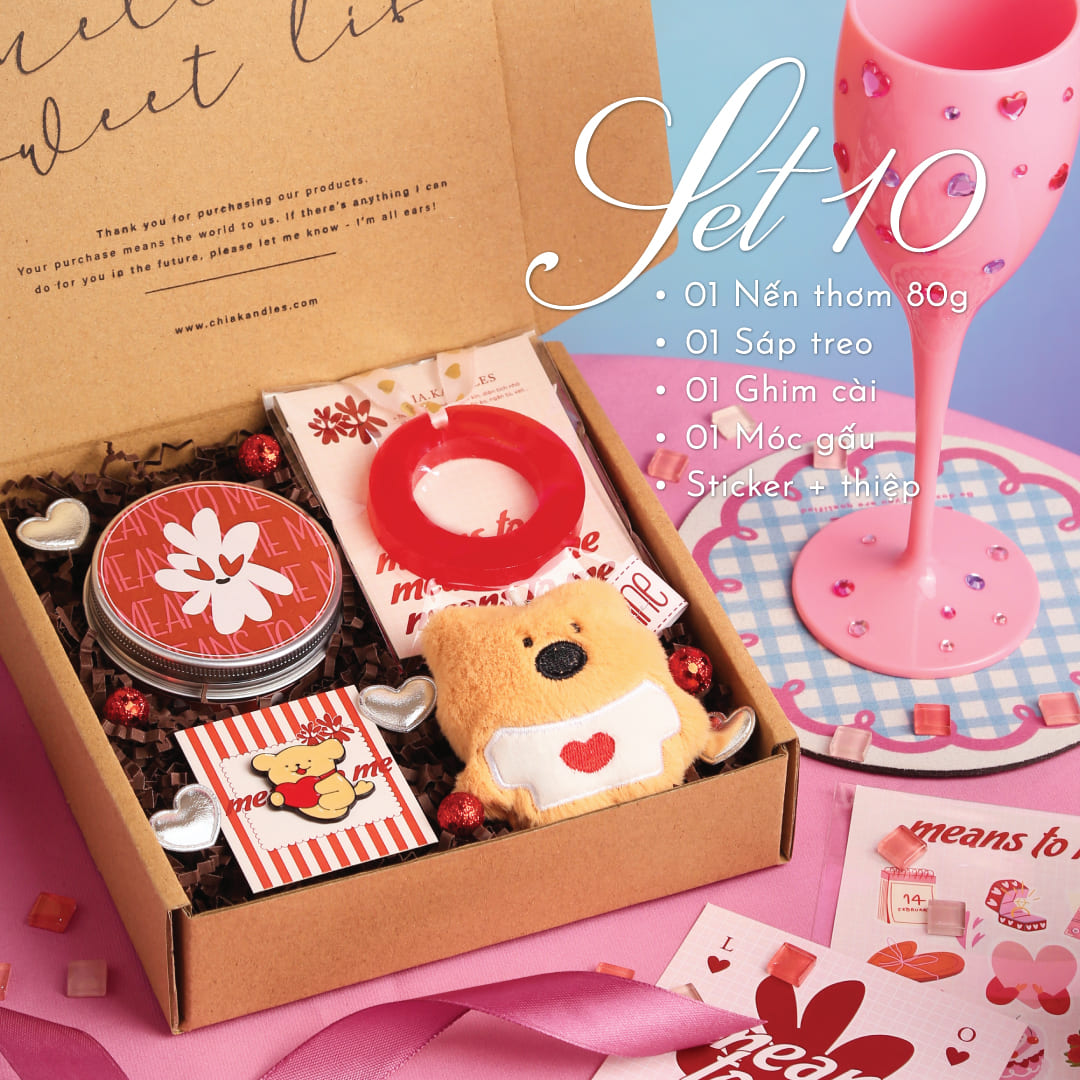 Set Quà Nến Thơm Valentine Cho Bạn Gái