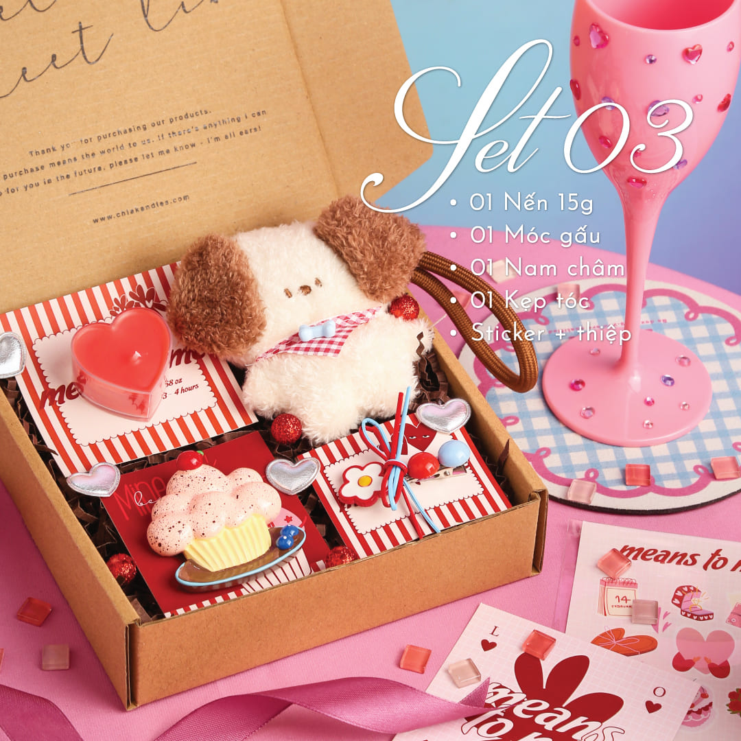 Set Quà Nến Thơm Valentine Cho Bạn Gái